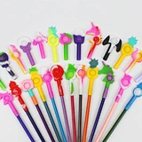 Wholesale popular decompression pops pencil topper cute shape bubble silicone fidget pen cap