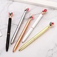 2024 Cute Dry flower ballpoint pen metal slim ball pen stationery custom logo for business gift