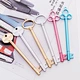 Factory Direct Sales Korea creative vintage gold key gel pen Stationery Retro Key Cute Cartoon ball Pen