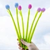Cheap Wholesale Creative Cute Gel Pen popular design gifts cute silicone tulip ball point pen Ultraviolet discoloration
