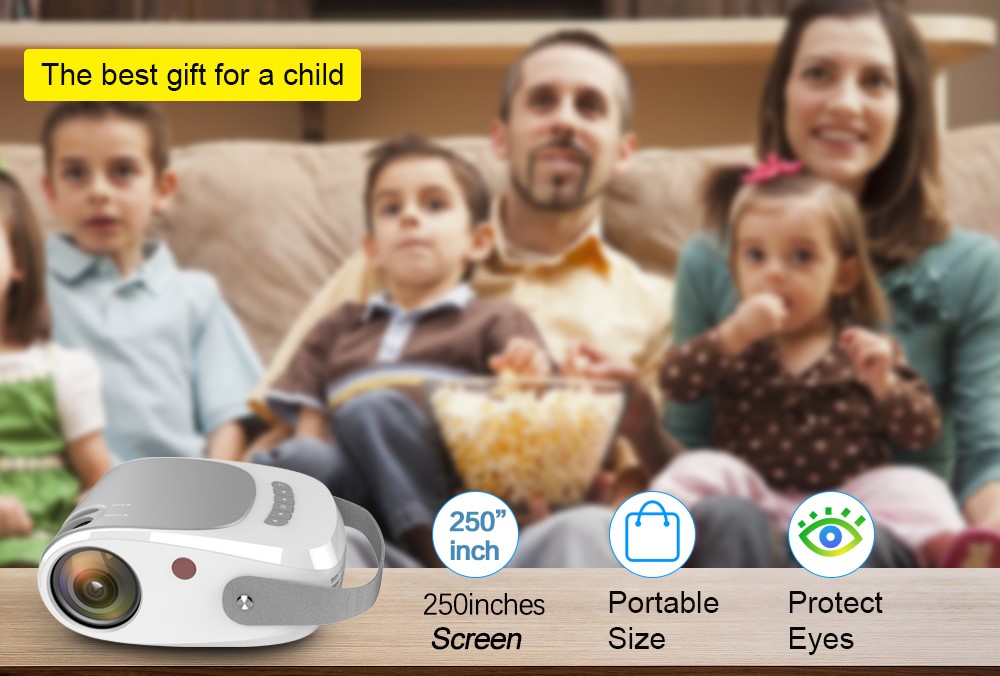 Portable mini home theater LED projector