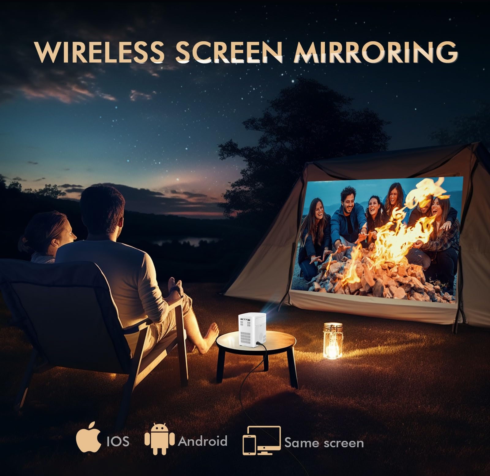 outdoor projector with wifi and bluetooth