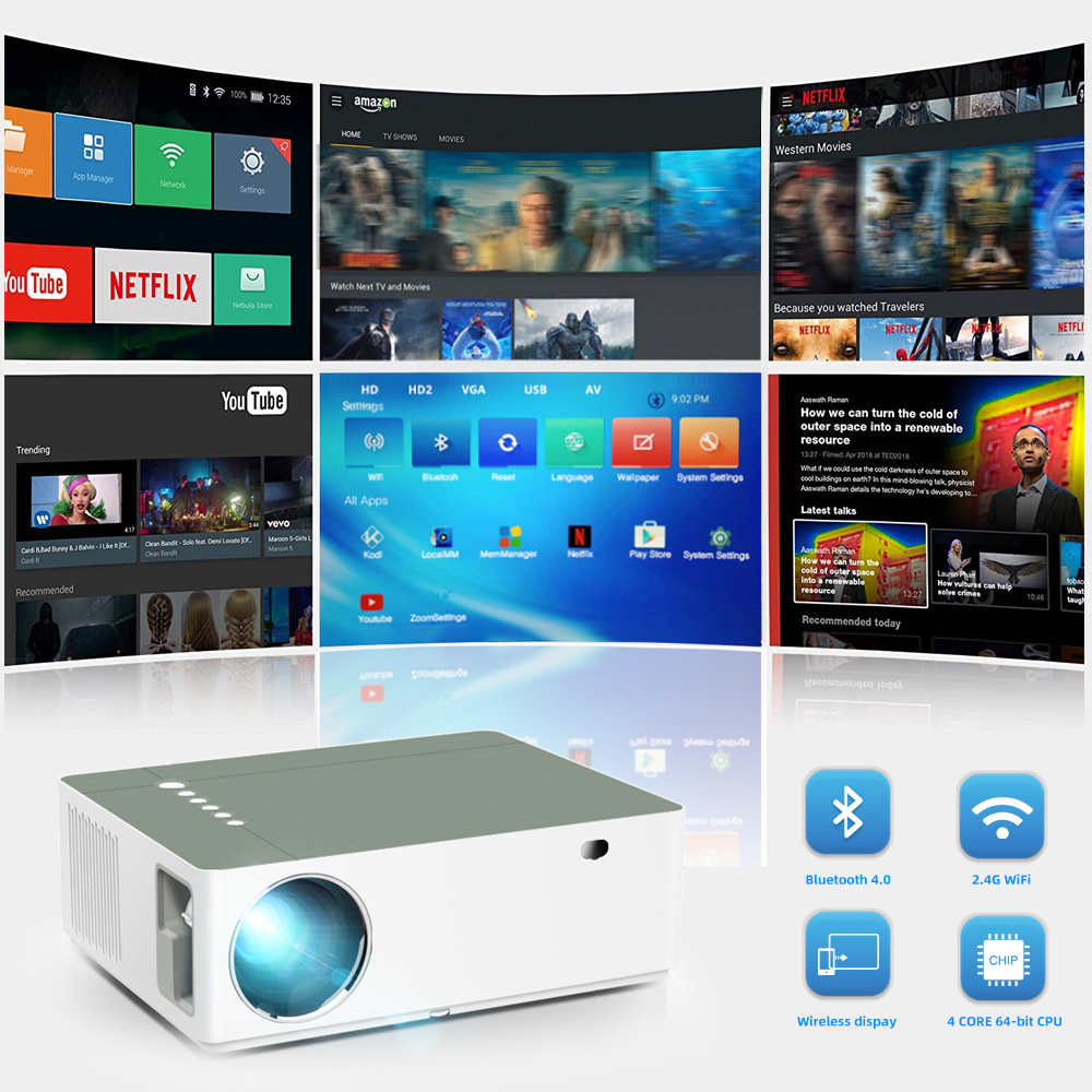 best bluetooth wifi projector
