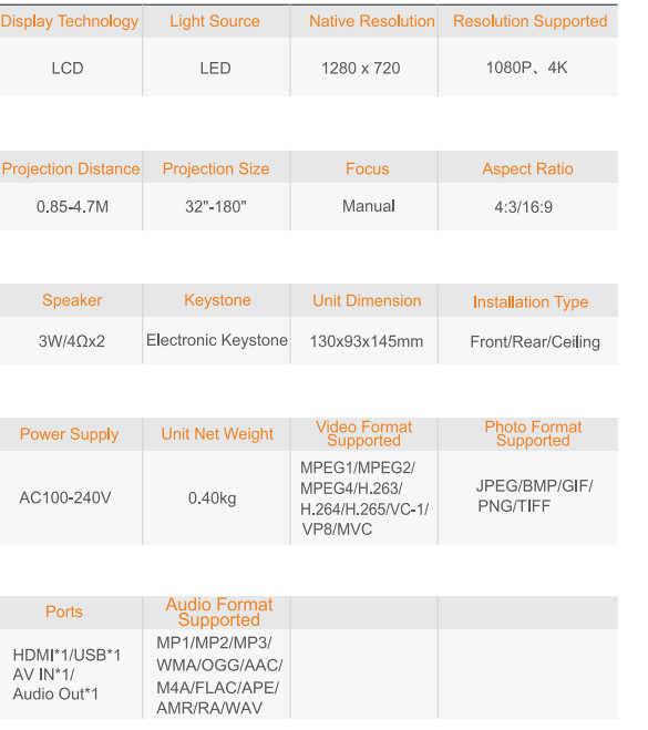 lcd projector mini portable