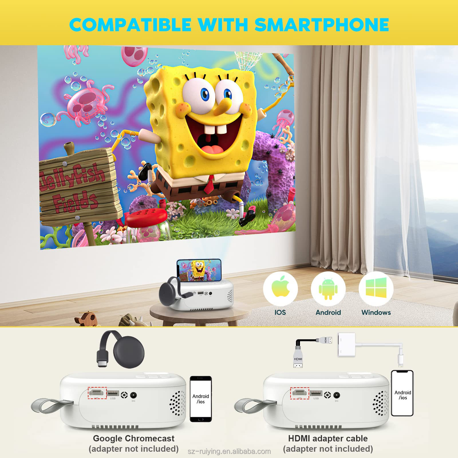 4k android smart mini projector1