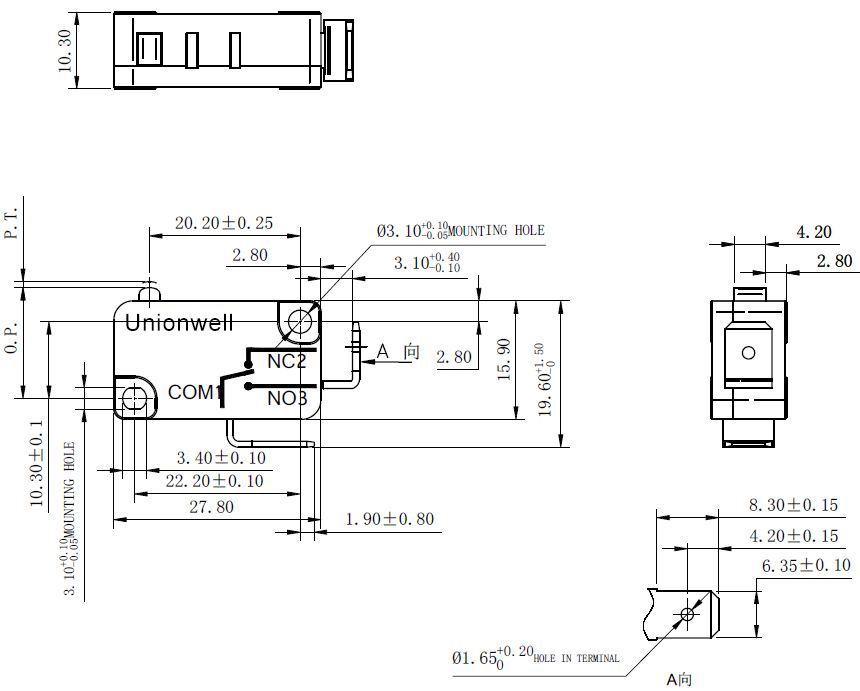 Unionwell hot selling micro switch