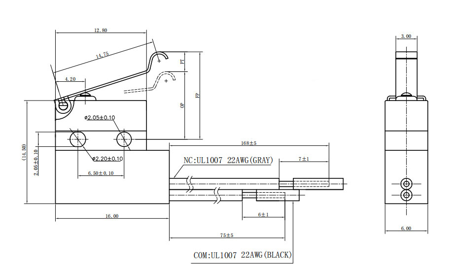 Uniownell Subminiature Micro Switch For Charging Gun