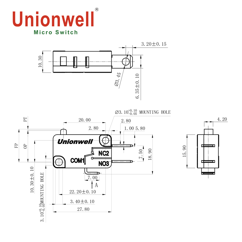 Unionwell: The G5 Series Global Safety Aprobaciones básicas Micro Switch
