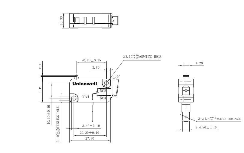 micro switch Drawing