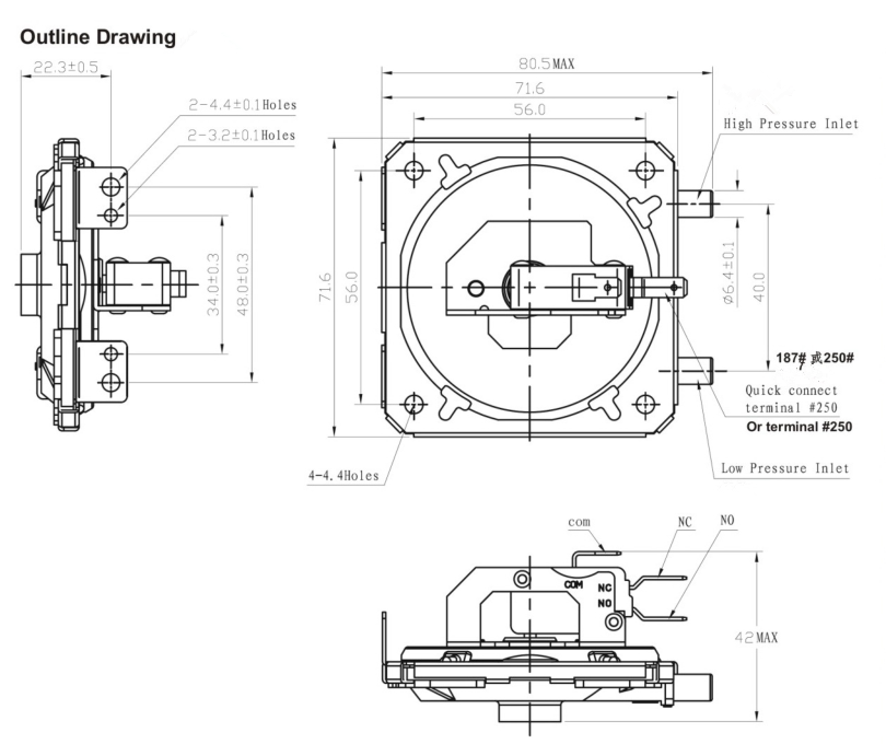 Unionwell air pressure switch