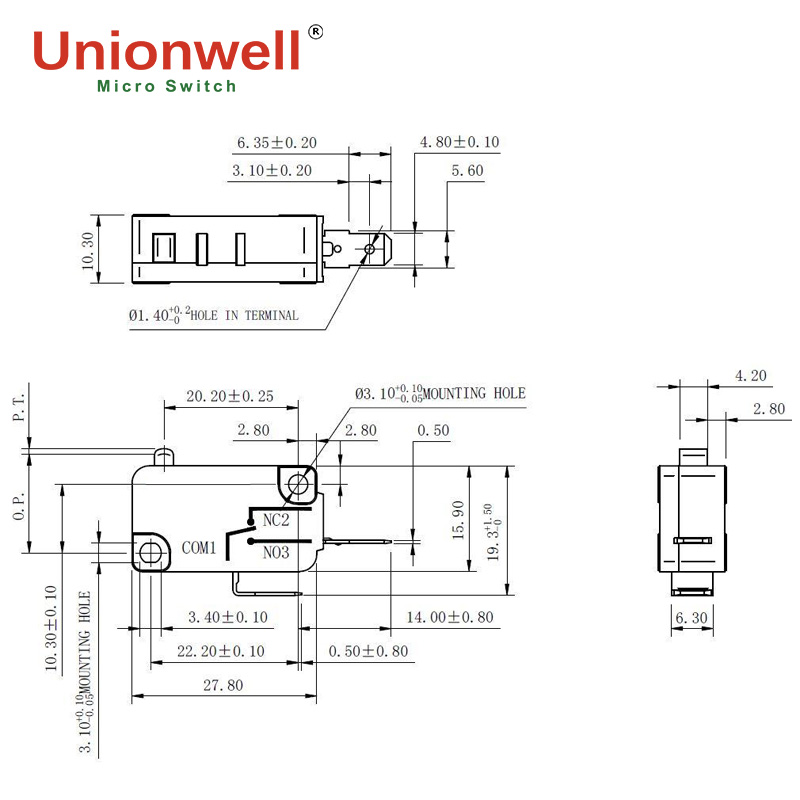 g5s05 micro switch drawing
