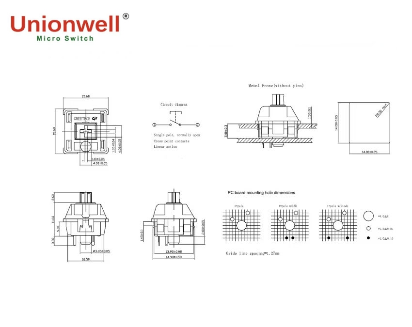 Unionwell机械键盘开关用于游戏