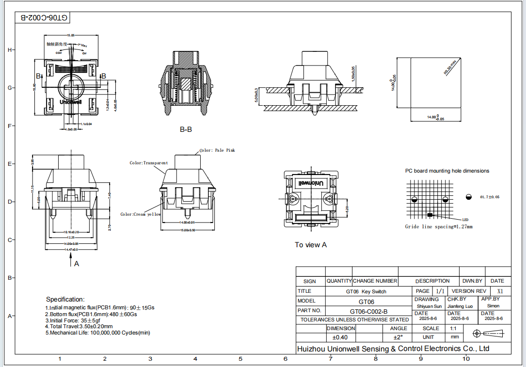 polar magnetic keyboard RGB switch drawing