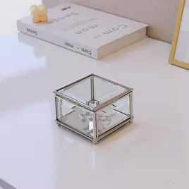 Glass Jewelry Gift Box Ring Case 4