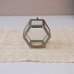Silvery Hexagon Small Jewelry Boxes For Gifts 6