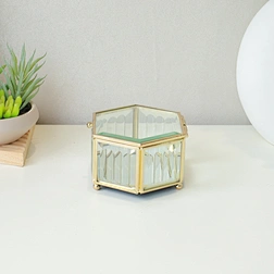 Hexagonal Glass Jewelry Box Wholesale 3