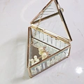Triangle Geometric Shape Mini Glass Vintage Jewelry Ring Boxes 4