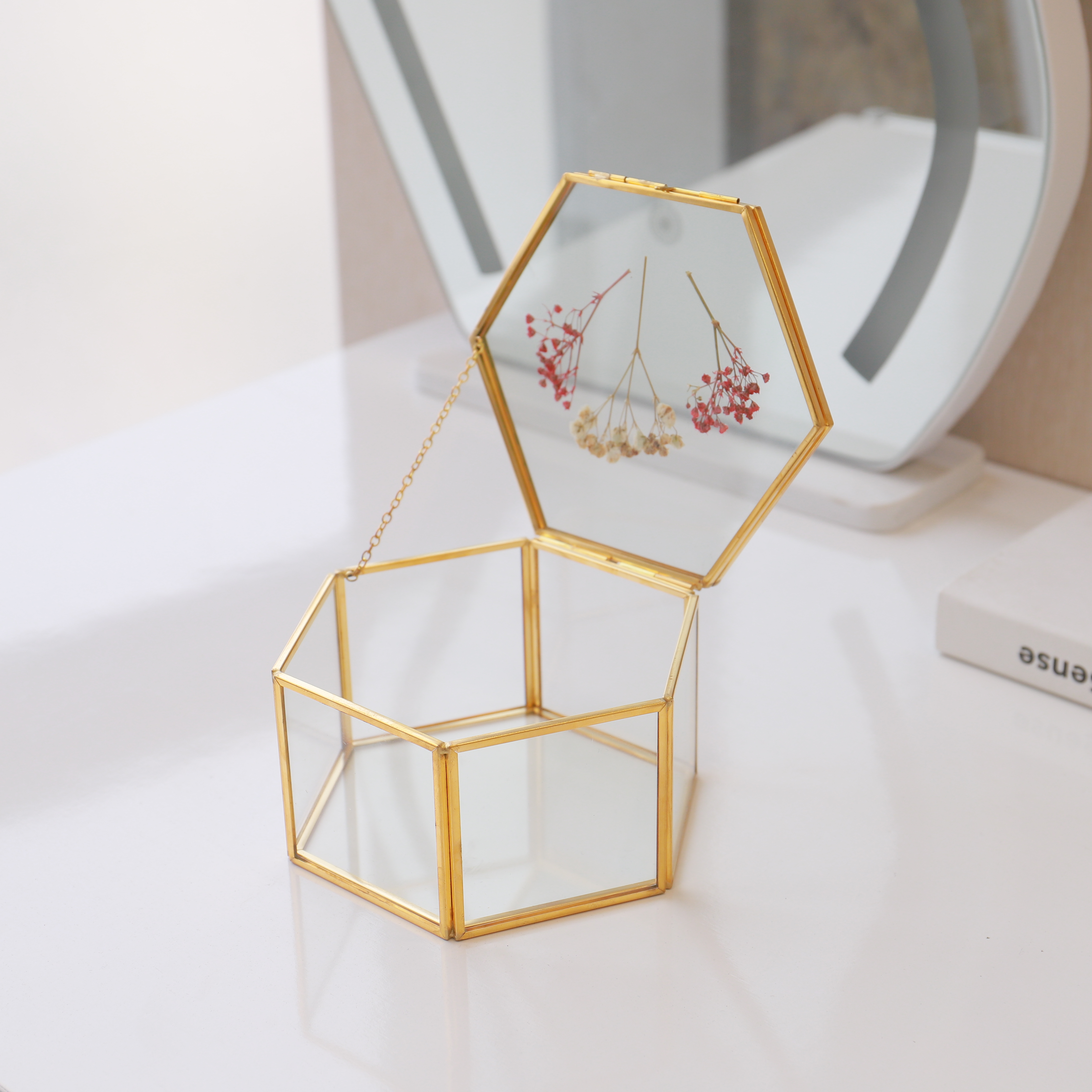 Dried Flower Jewelry Box Display For Jewelry Brand 1