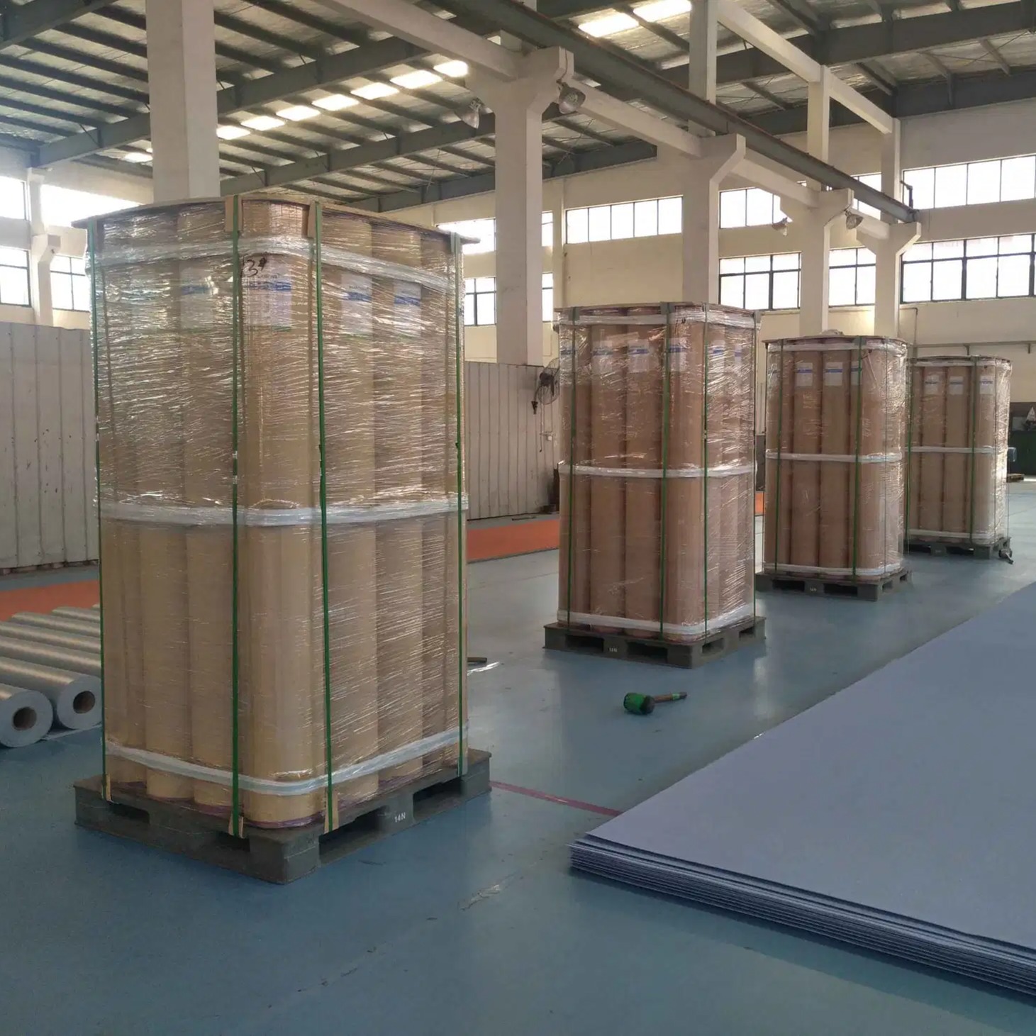 Rubber flooring tiles are all packaged very well with wood protection and we can ship by sea or by air.