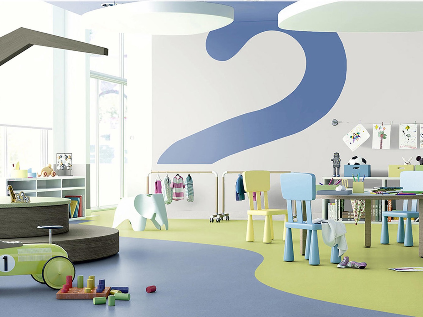 pvc flooring tiles waterproof for education