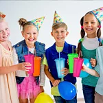 plastic reusable cup plastic cup with straw and lid PP