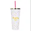 straw plastic cups