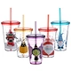 straw plastic cups