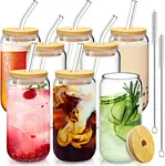 16 OZ Factory Wholesale Hot Selling Party Glass Boba Milk Tea Cup with  Straw and Lid