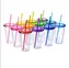 straw plastic cups