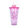 straw plastic cup of coffee custom logo cup plastic cup with straw and lid acrylic cup
