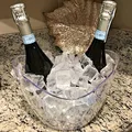 Festival Wholesale Custom Logo Clear PS Ice Bucket for Bar Party 4L Capacity Wine Ice bucket