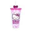 straw plastic cup of coffee custom logo cup plastic cup with straw and lid acrylic cup
