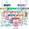 straw plastic cups