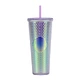 plastic cup with straw and lid