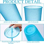 plastic reusable cup plastic cup with straw and lid PP