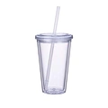 straw plastic cups