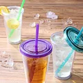 straw plastic cups