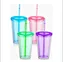 straw plastic cups