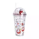 straw plastic cups