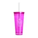 Wholesale Pink Acrylic Reusable Reasonable Price Transparent Custom Clear Plastic Double Wall Tumblers with Lid and Straw
