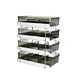 stackable cube acrylic storage boxes