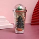 plastic cup with straw and lid