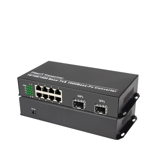 HCH offers stable gigabit 2 fiber 8 copper transceivers for transmission.