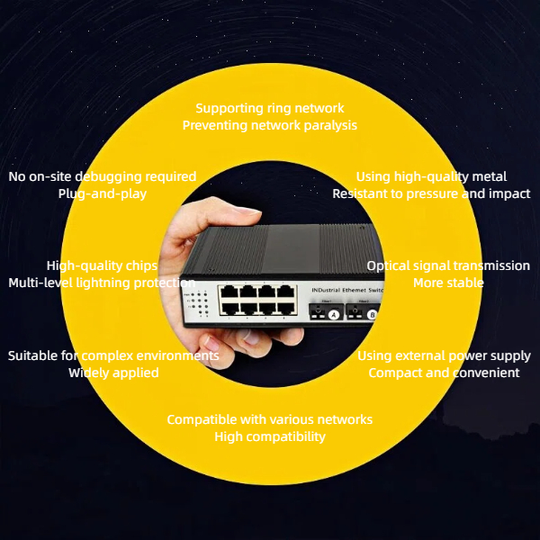 HCH can offer you high-quality industrial gigabit ring network switches.