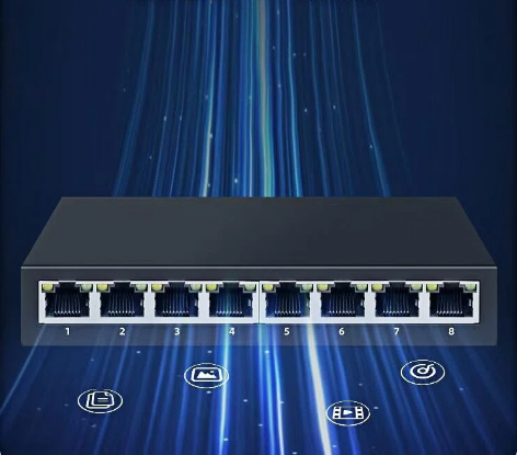 HCH offers cost-effective 8 port 1000mbps network port switches.