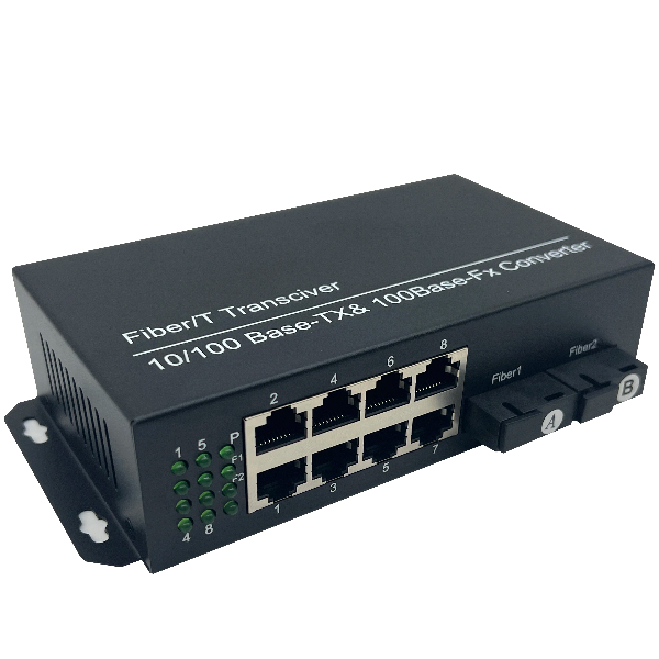 we are the supplier of high-performance 100mbps 2 fiber 8 copper transceivers.