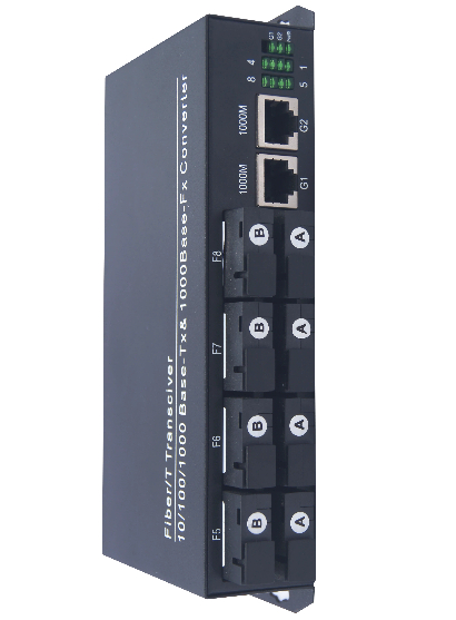 HCH offers stable gigabit 8 fiber 2 copper transceivers for transmission.