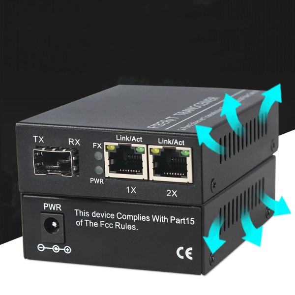 HCH offers stable gigabit 1 fiber 2 copper transceivers for transmission.