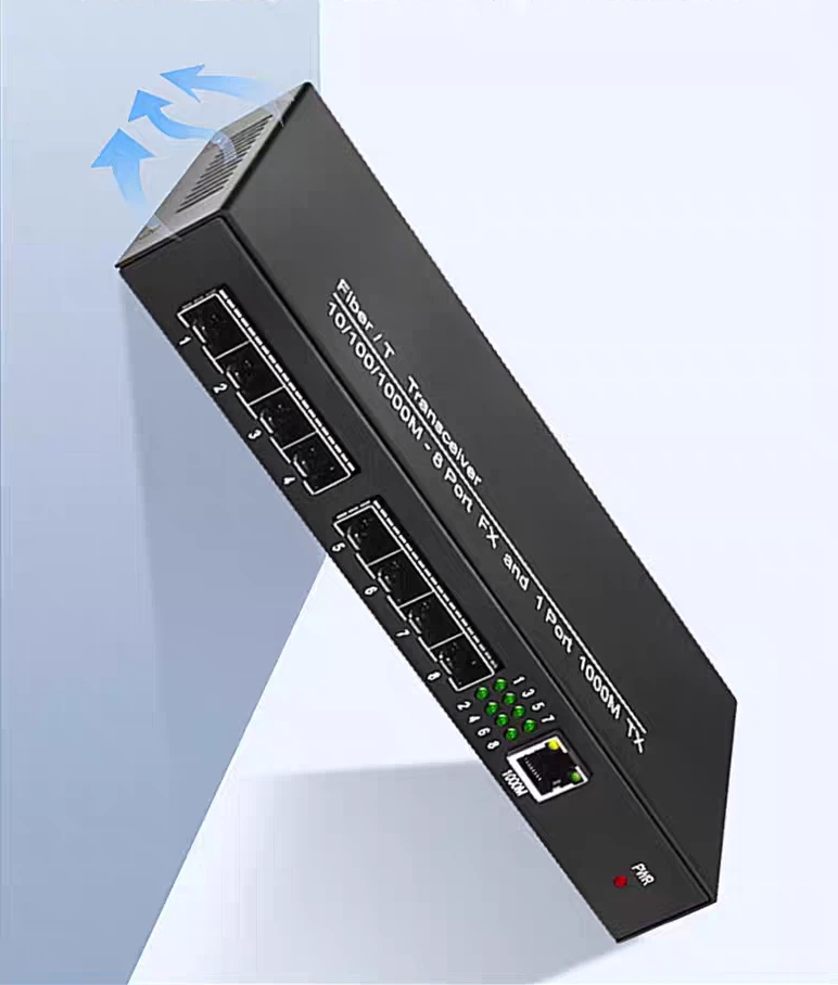 HCH offers stable 1000mbps 8 fiber 1 copper transceivers for transmission.