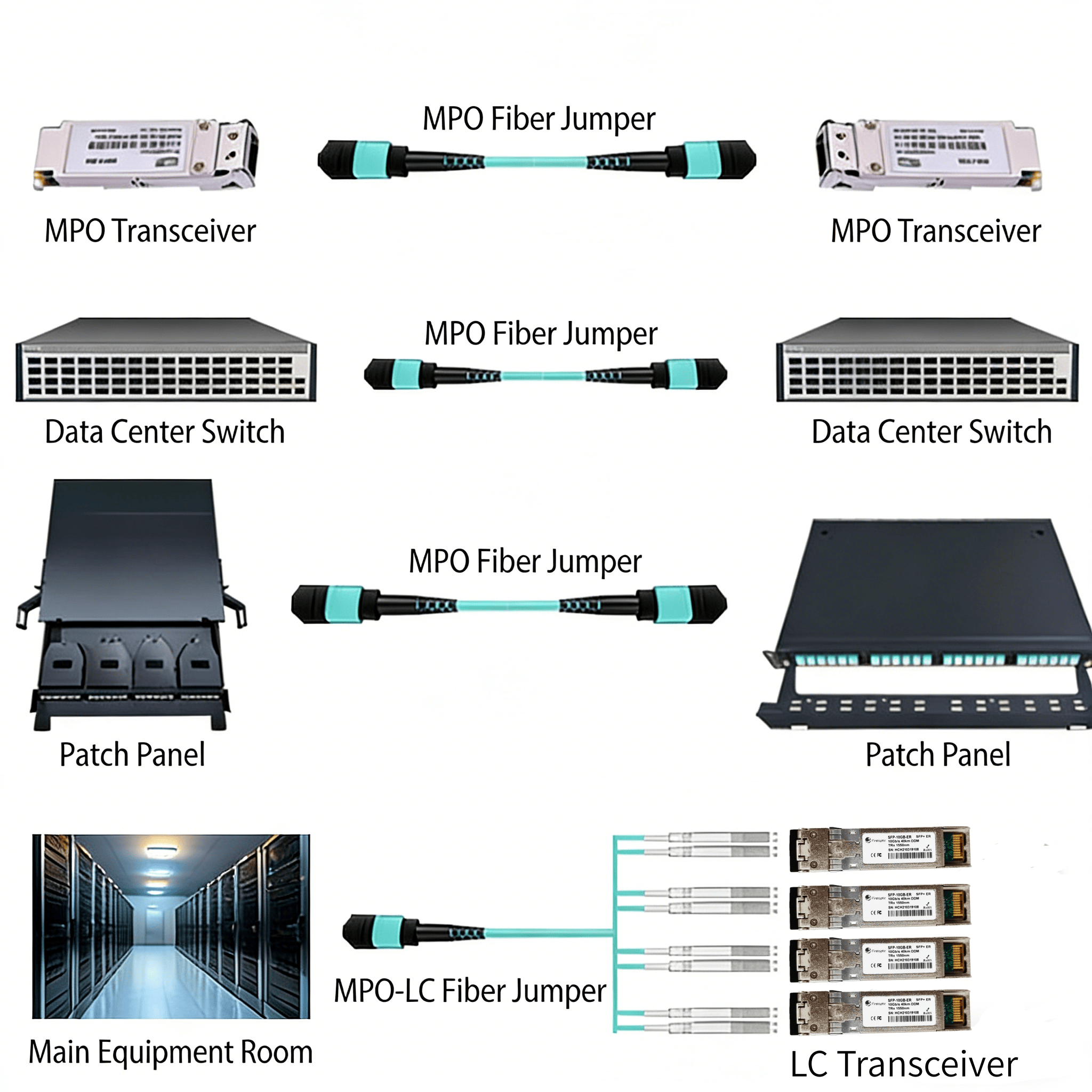 we offer high quality 8 fiber mpo om3 patch cable that can provide customers with fast and reliable network transmission services.